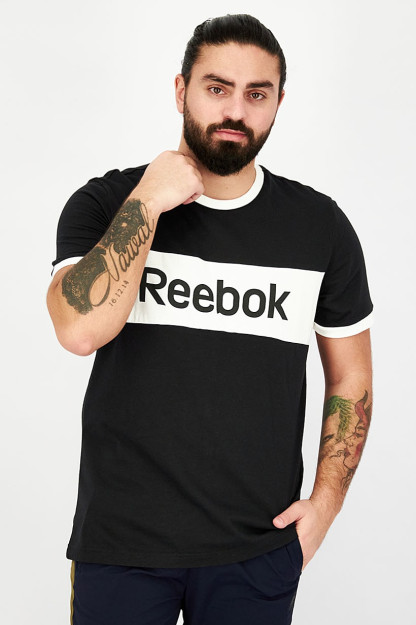 Regular Fit erkaklar uchun o'quv futbolkasi, qora va oq