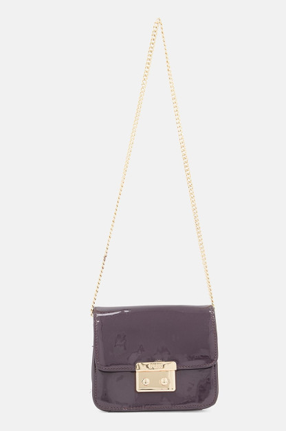 Ayollar monofonik kechki sumkasi 15h x17L x 9w sm, binafsha rang