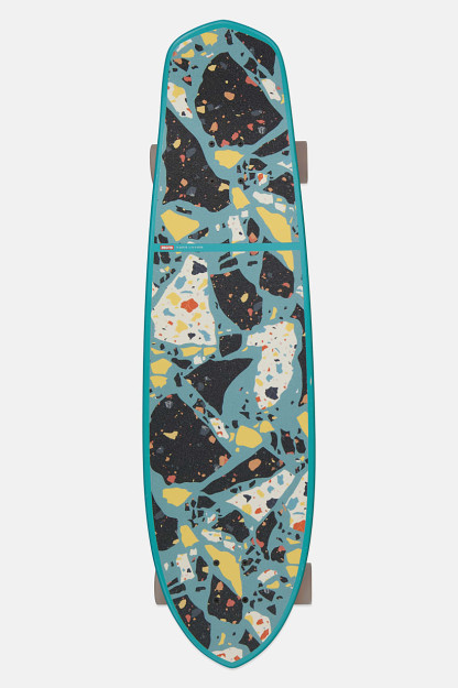 Скейтборд Lagoon/Terrazzo Longboard Blazer XL, Бирюзовый комбинированный