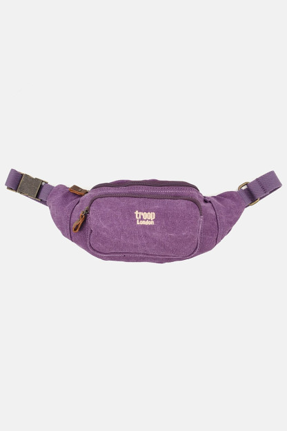 Naqshli logotipli ayollar bel sumkasi, 35l x 15v X 3w sm, binafsha rang