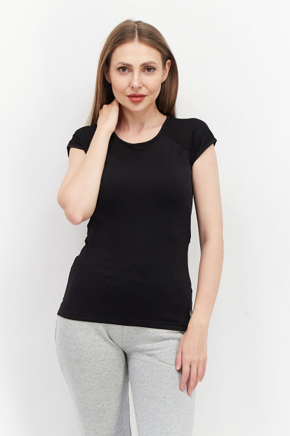 Regular Fit ayollar uchun o'quv tepasi, qora