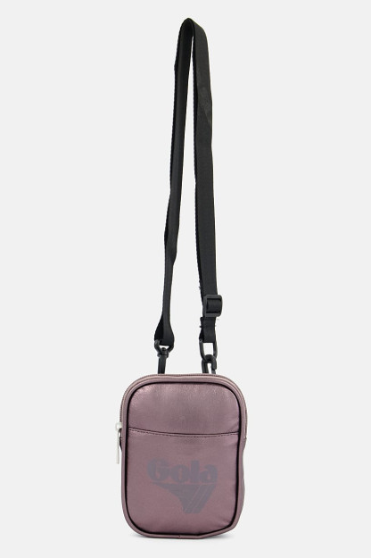 Brend logotipi tushirilgan erkaklar uchun elkama-sumka, 13 X L 18 X H 2 X W sm, lilac