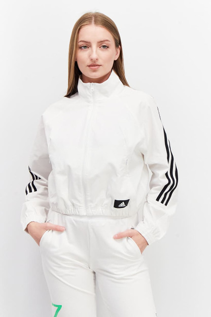 Fit Training Jacket ayollar sport ko'ylagi, oq / qora
