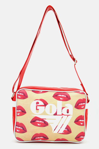 Brend logotipi tushirilgan ayollar uchun elkama-sumka, 31 L x 23 H X 8 W sm, qizil