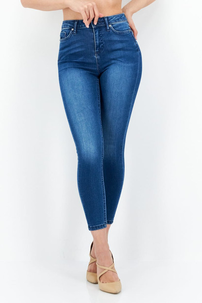 Женские джинсы Super Skinny с эластичной посадкой и высокой талией, синие