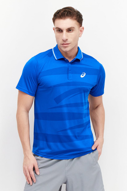 Tennis uchun erkaklar uchun sport Polo ko'ylak, ko'k