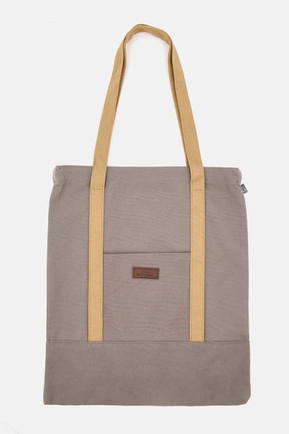 Ayollar uchun tekis rangli xarid qilish sumkasi, 41v X 35l x 1w sm, kulrang