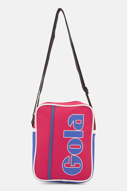 Brend logotipi tushirilgan erkaklar uchun elkama-sumka, 22V x 20l x 4w sm, qora / qizil