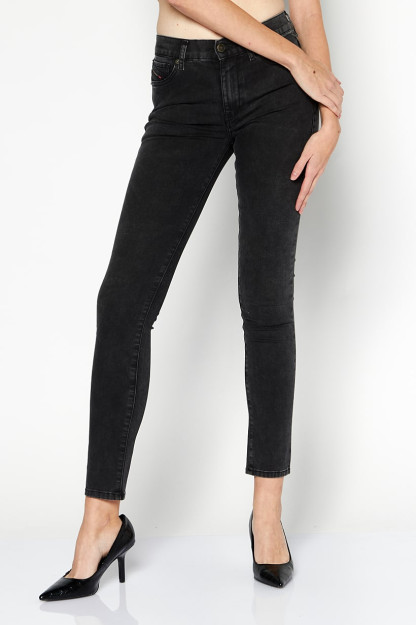 Женские однотонные эластичные джинсы Slim Fit, черные