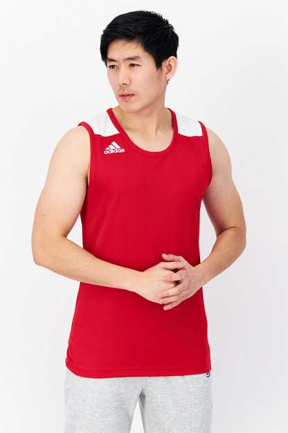 Fit Training Jersey erkaklar uchun sport kiyimlari, qizil / oq