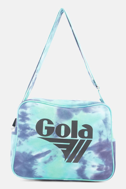 Мужская сумка через плечо с логотипом бренда Tie Dye, 28 В x 35 Д x 12 Ш см, Бирюзовая Комбинированная