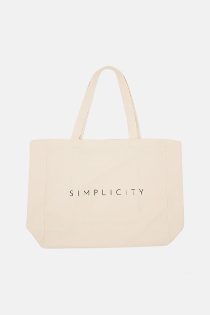 Simplicity ayollar xarid qilish sumkasi, 38 L x 34 H x 11 W sm, bej