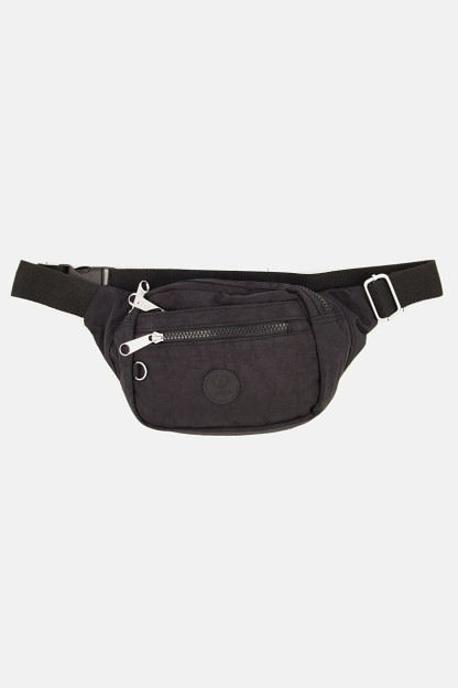 Ellie ayollar uchun teksturali bel sumkasi, 28l x 15v X 5W sm, qora