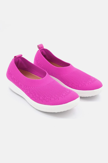 Uberknit ayollar slip-on balet kvartiralari, binafsha rang