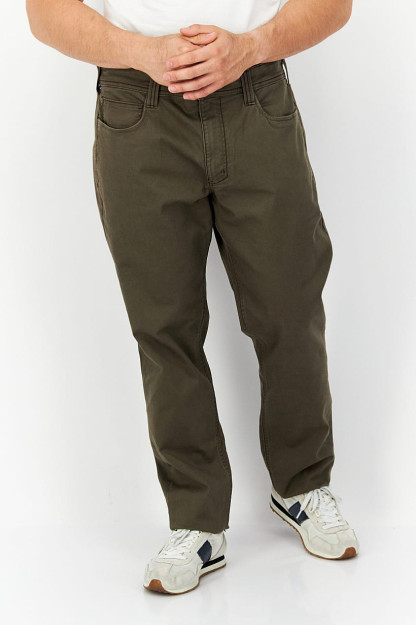 Erkaklar uchun tekis rangli Slim Fit jinsi jigarrang
