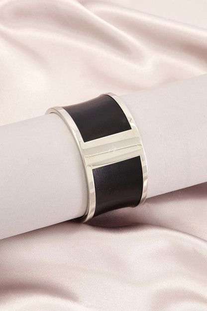 Ayollar moda bilaguzuk kj0dbd0901, qora / kumush