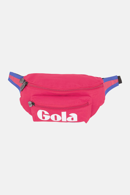 Erkaklar brendi logotipi tushirilgan bel sumkasi, 27 L x 15 V X 0,3 W sm, qizil kombinatsiyalangan