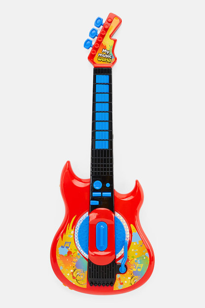 Musiqiy gitara, qizil kombinatsiyalangan