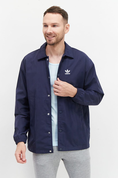 Мужская спортивная куртка Trefoil Outdoor Coach Jacket, темно-синий/белый