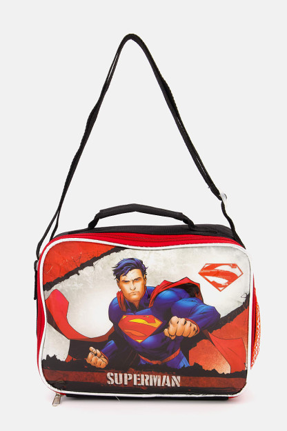 Kids Boy bosma tushlik qutisi, 20V x 24l x 8w sm, qizil / qora