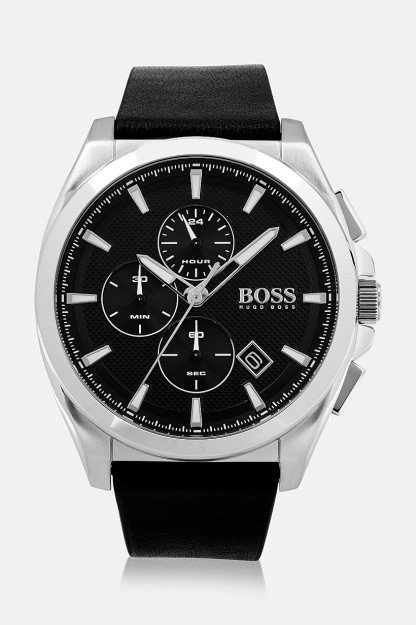 Grandmaster erkaklar charm soati 1513881, 48 mm, qora / kumush