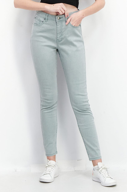 Ayollar uchun qattiq rangli adaçayı Denim jinsi shimlar
