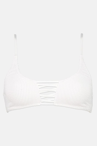 Ayol teksturali bikini ustki qismi astarsiz, oq