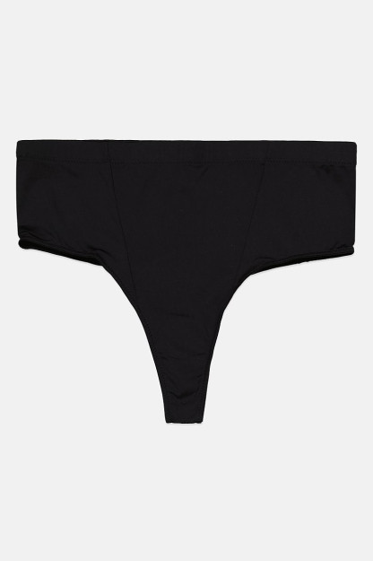 Ayollar monofonik tanga külot, qora