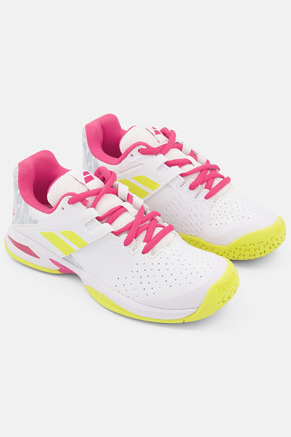 Qizlar uchun bolalar uchun tennis poyabzali, oq / pushti