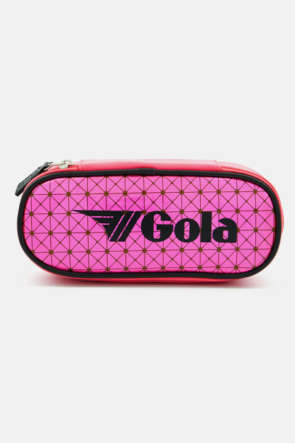 Kids Girl brendi logotipi qalam qutisi sumkasi, 22l x 10V X 7w sm, pushti