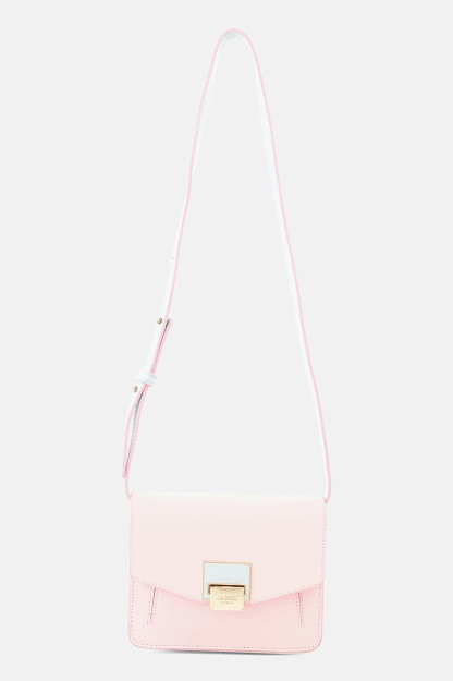 Brend logotipi tushirilgan ayollar uchun mini elkama-sumka, 12V x 16l x 7w sm, pushti