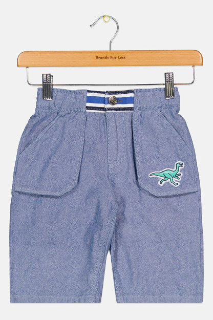 Qisqa Bermuda Kids Boy Chambray, ko'k