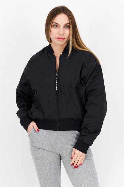 Fit Outdoor ayollar sport bombardimon ko'ylagi, qora