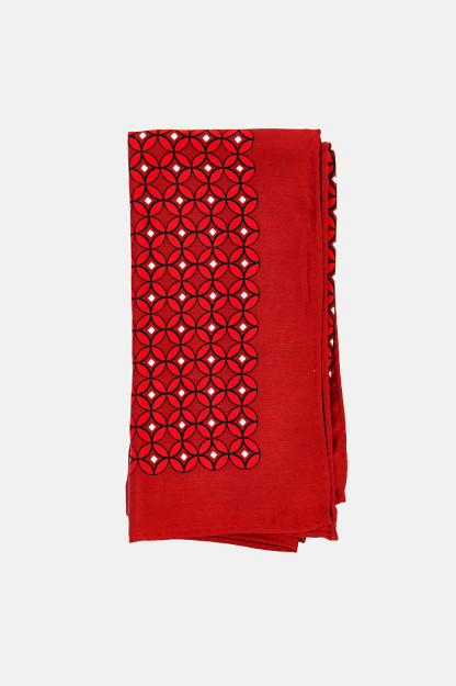 Geometrik naqshli erkak sharf, Maroon