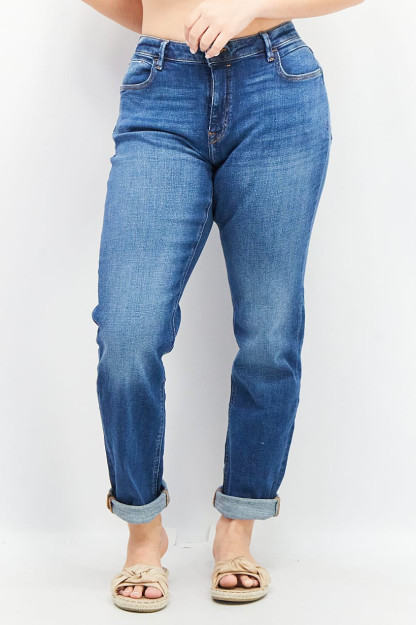 Женские джинсы-скинни Slim Fit со шлевками для ремня, синие