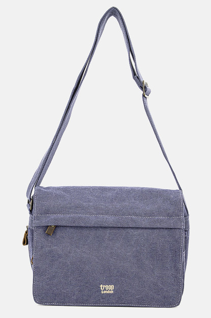 Noutbuk uchun erkaklar uchun klassik kanvas messenjer sumkasi, 30V x 33L x 12W sm, ko'k