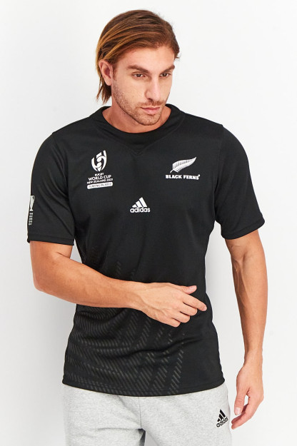 Мужская спортивная одежда с короткими рукавами Ferns Rugby World Cup Home Jersey, черный