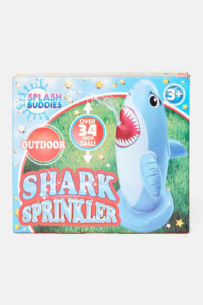 Shark sprinkler chaqaloq suv o'yinchoqlari shishgan, ko'k kombinatsiyalangan