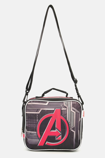 Ланч-бокс Kids Boy Marvel, 22 Д x 20 В x 9 Ш см, Черный/Красный