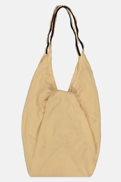 Teksturali ayollar plyaj sumkasi, 50 L x 44 H x 0,5 W sm, bej