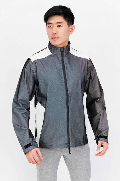 Fit Golf Rain Rdy erkaklar sport ko'ylagi, qora / oq