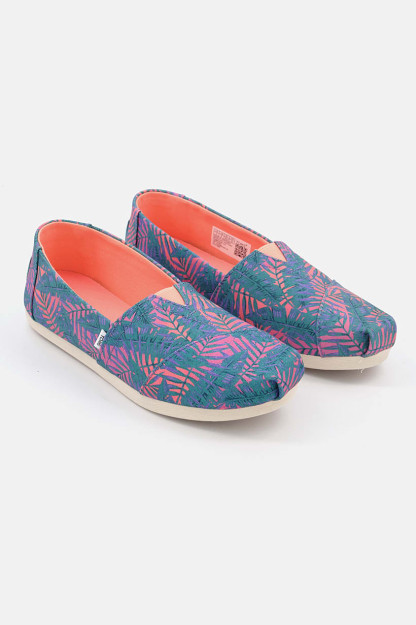 California Palms ayollar uchun kundalik slip-on poyabzal, ko'k / pushti