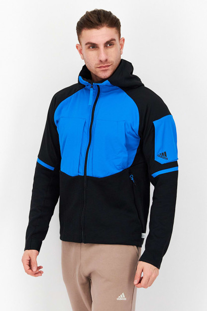 Fit Training Jacket erkaklar sport ko'ylagi, qora / ko'k
