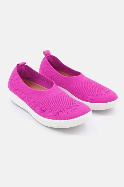 Uberknit ayollar uchun kundalik slip poyabzal, binafsha / oq