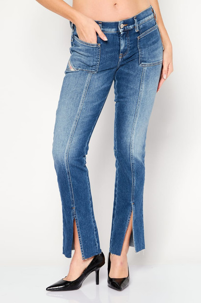 Ayollar uchun super Skinny Fit Denim, yuvilganda cho'zilmaydi, ko'k