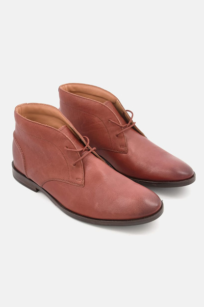 Мужские строгие кожаные туфли Glide Chukka на шнуровке коричневого цвета