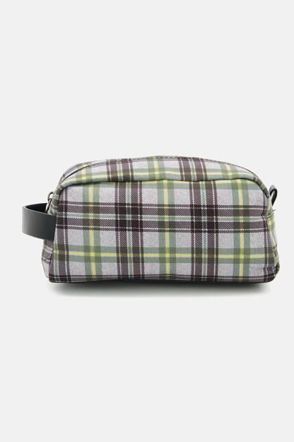 Erkaklar uchun katakli ixcham soqol sumkasi, 23l x 11v X 11W sm, kombinatsiyalangan kulrang