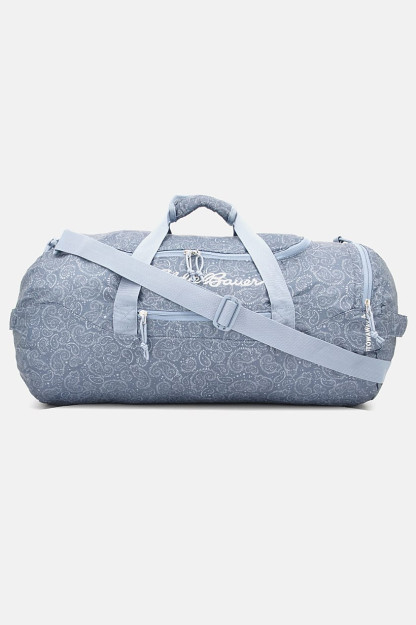 Paisley uslubidagi erkaklar uchun buklanadigan duffel sumkasi, 52 L x 32 H x 18 W sm, shifer kulrang