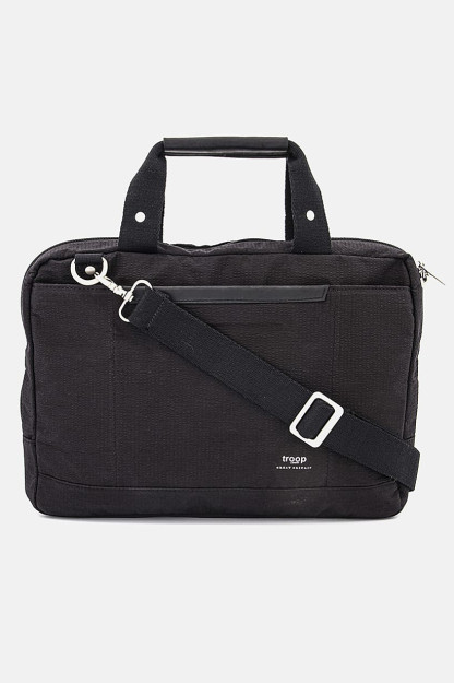 Erkaklar uchun klassik kanvas noutbuk sumkasi, 40 L X 30 H X 6 W sm, qora