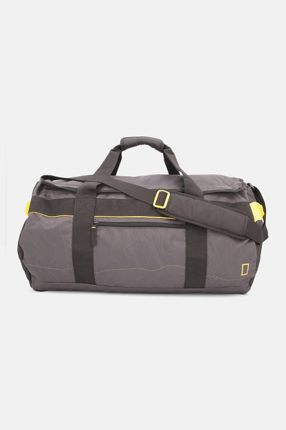 Erkaklar uchun teksturali duffel sumkasi 27v x 47L x 23w sm, kulrang kombinatsiyalangan